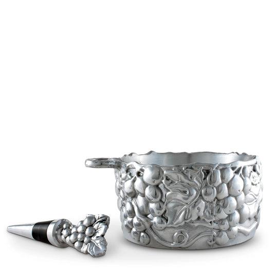 GRAPE WINE CADDY AND STOPPER