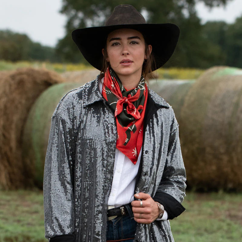 TWO COWGIRLS-LONG TALL 35" X 35"