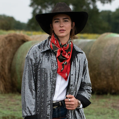 TWO COWGIRLS-LONG TALL 35" X 35"