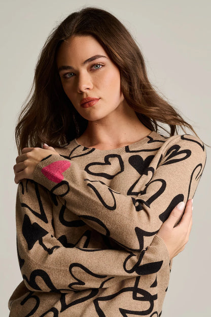 Crazy Love Cashmere Heart Sweater