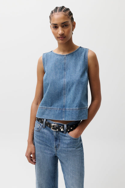 RUE POPOVER SWING SHIRT- SAIL AWAY