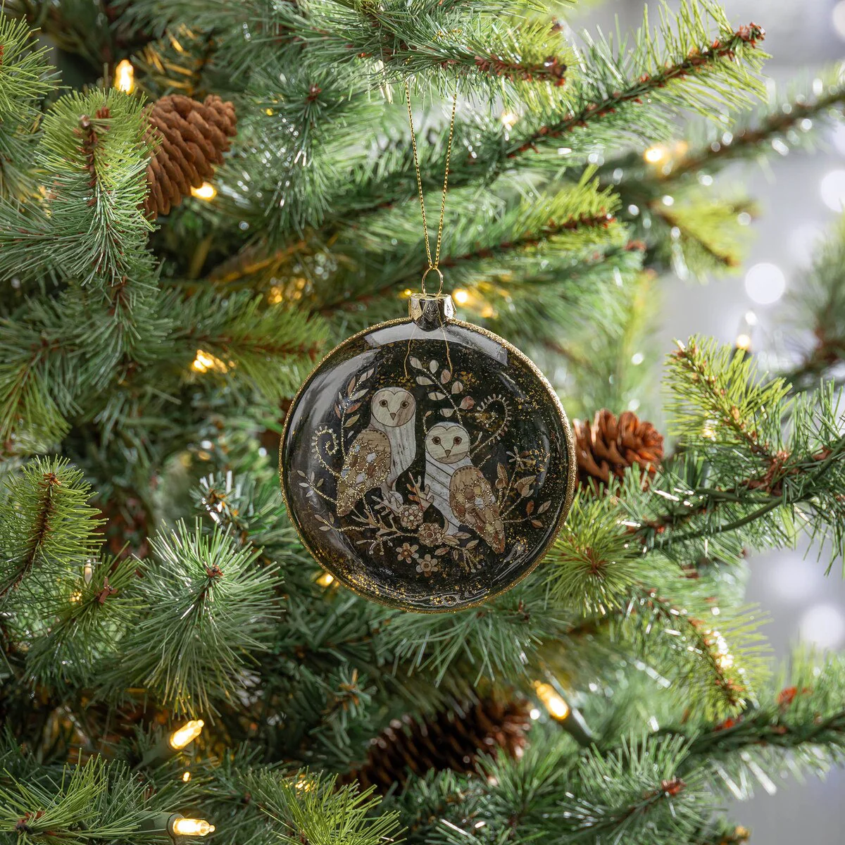 Snow Owl Disc Ornament