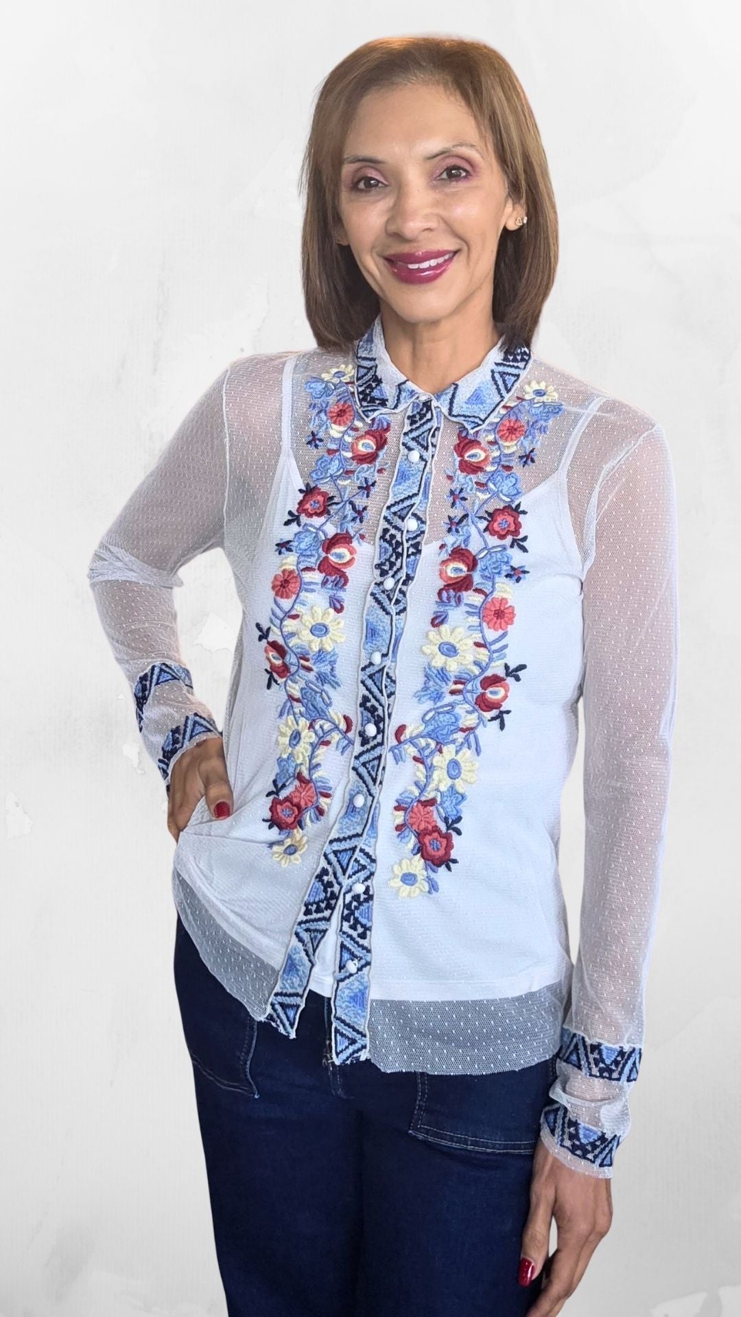 Torrey Mesh Button Down Shirt