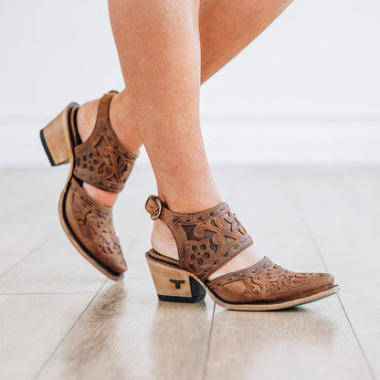 SLINGBACK MULE - BURNT CARAMEL