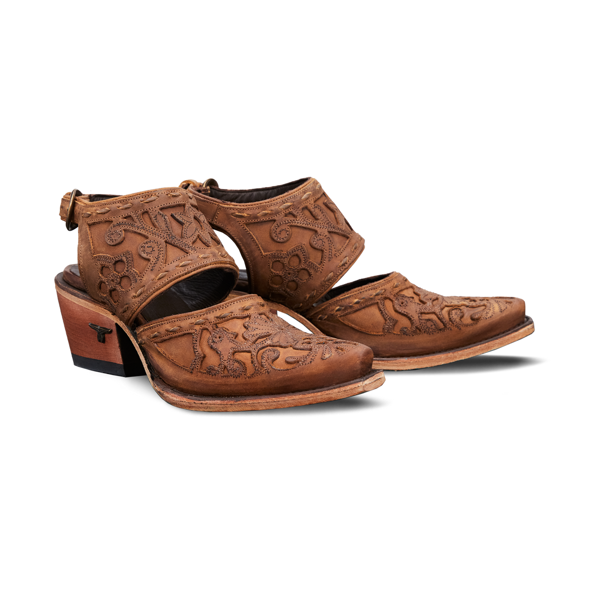 SLINGBACK MULE - BURNT CARAMEL
