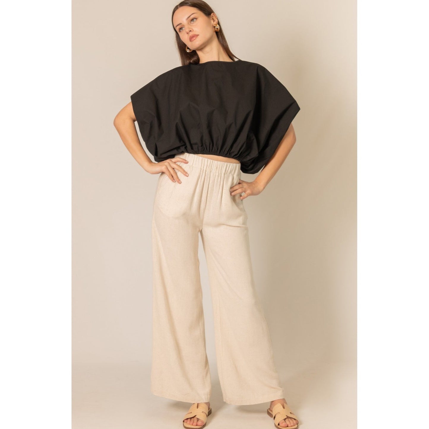BILLOWY POPLIN TOP