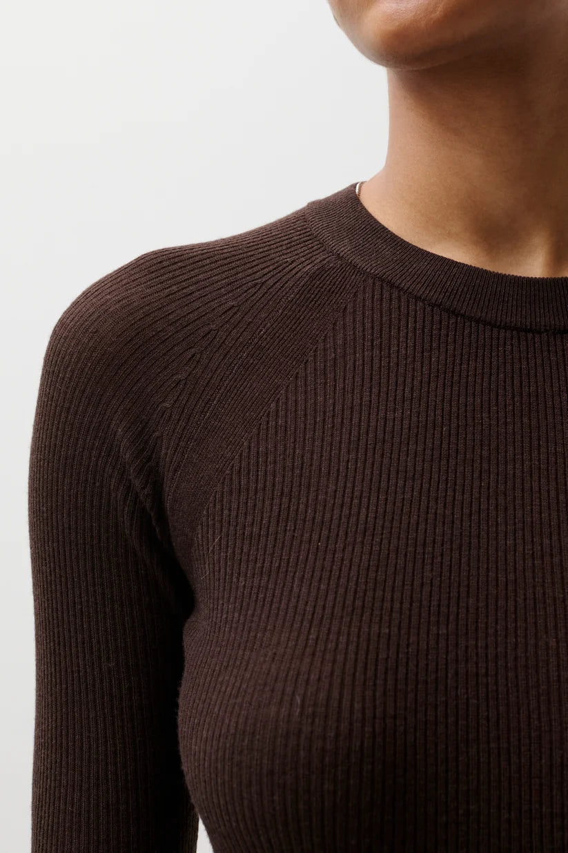 Mocha Juno Feather Weight Sweater