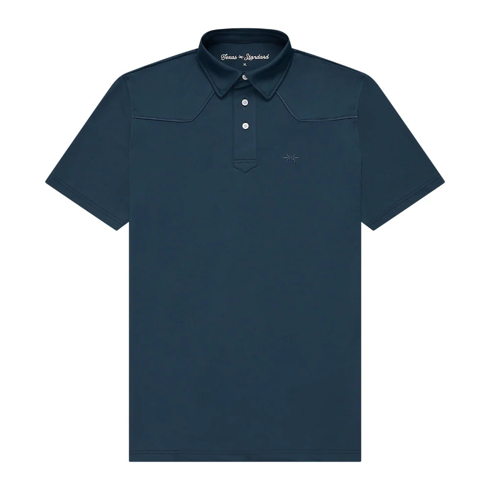 LARIAT WESTERN POLO - BLUE