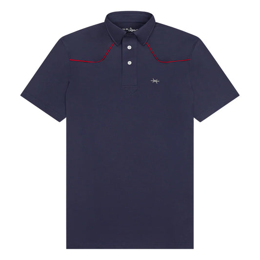 LARIAT WESTERN POLO - NAVY