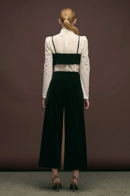 MC322P - VELVET WIDE LEG PANTS