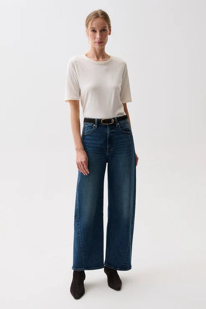 Kyra Ankle High Rise Bowed Wide Leg - Cosmic