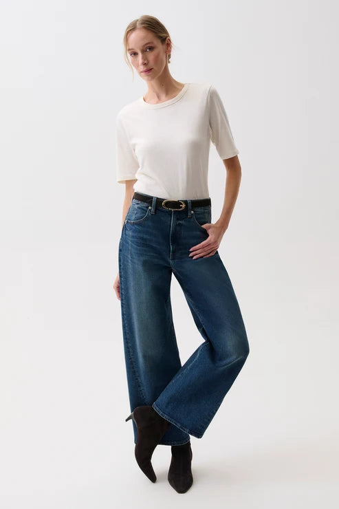 Kyra Ankle High Rise Bowed Wide Leg - Cosmic