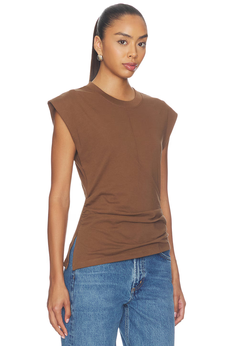 NYA DRAPED TEE - JAVA