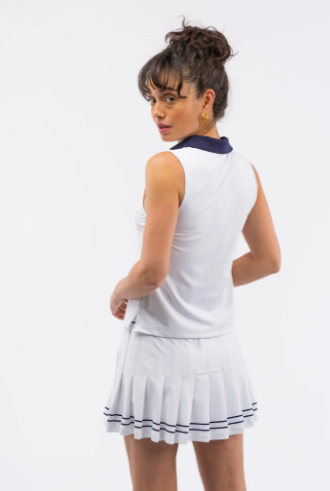 THE GREY SKORT- WHITE/NAVY