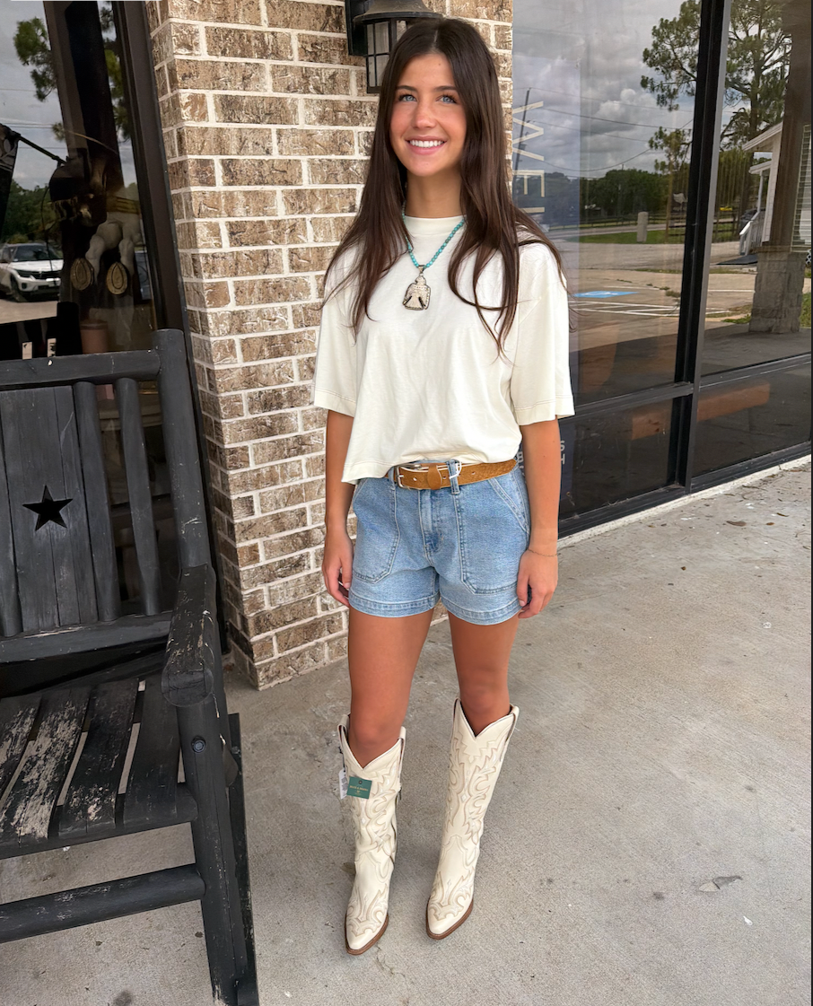 Mae cropped Tee