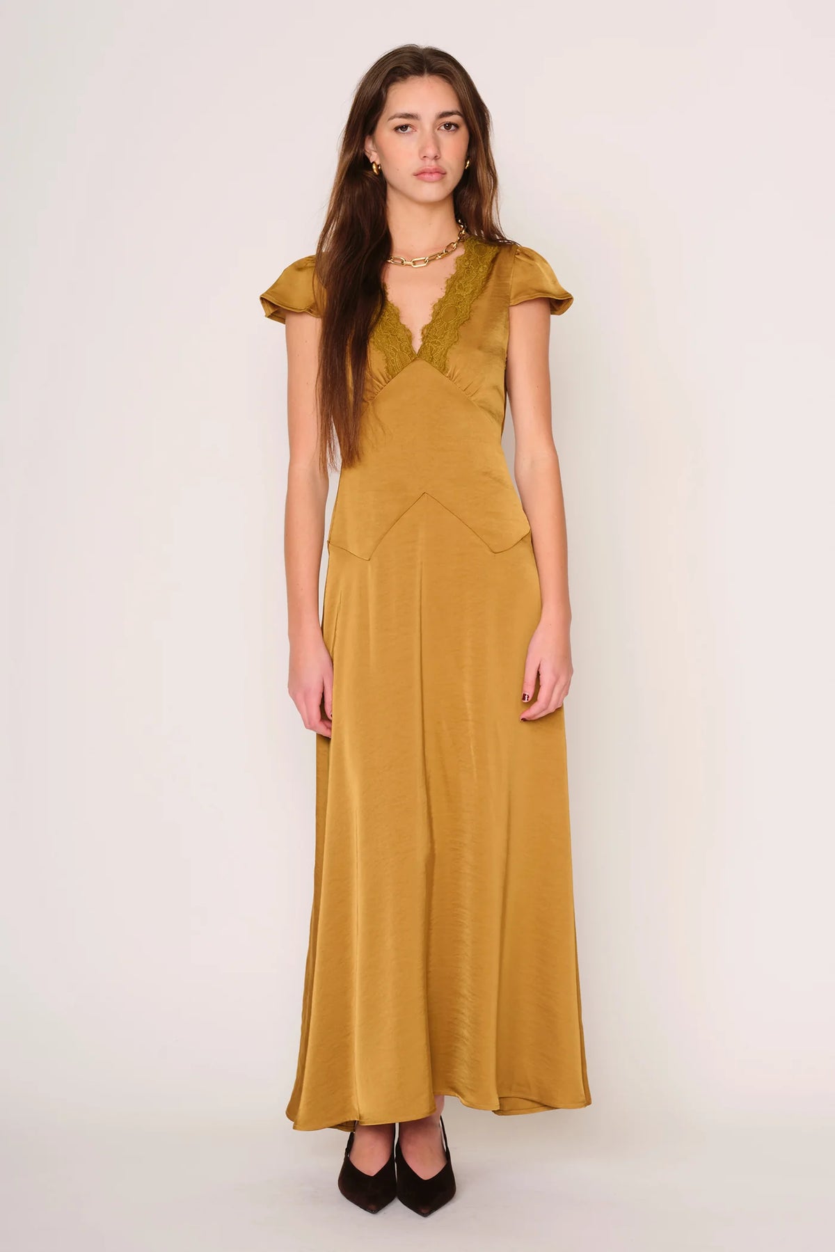 MARIGOLD SATEEN TESSA DRESS