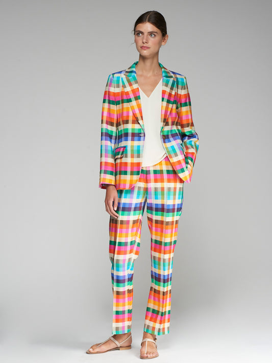 VICHY MULTI LINEN BLAZER