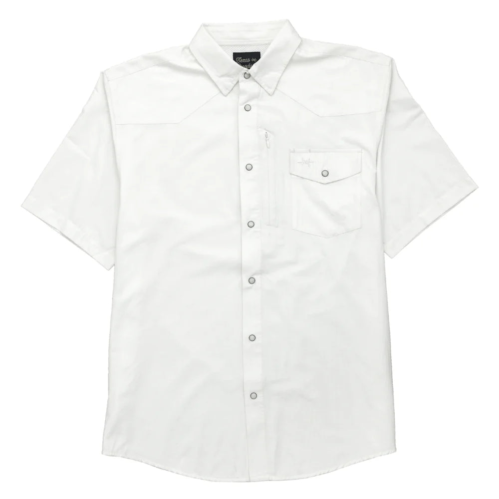 WHITE SHORT-SLEEVE WESTERN FIELD SHIRT