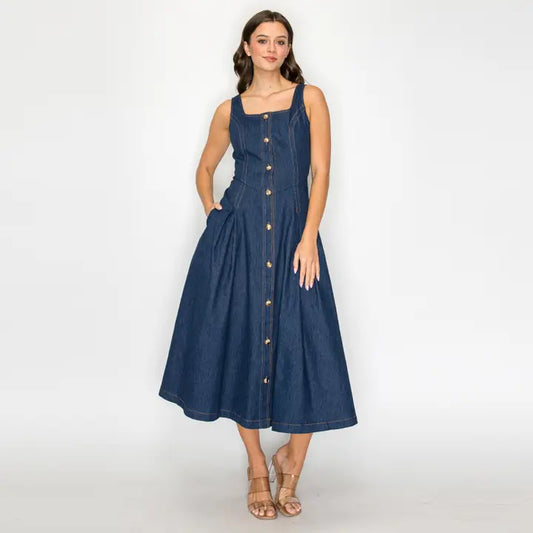 Willow Denim Midi Dress