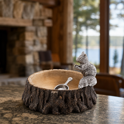 Standing Squirrel Nut Bowl
