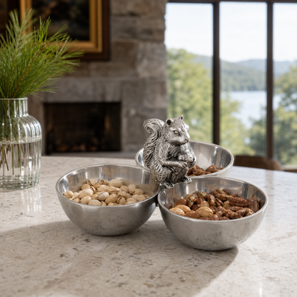 Squirrel 3 Nut Bowl