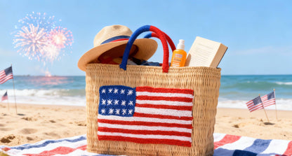 Handmade American Flag Tote – 4th of July Celebration