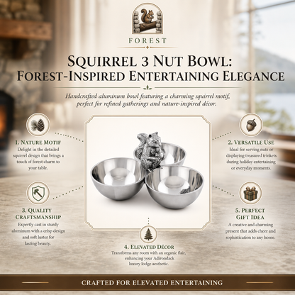 Squirrel 3 Nut Bowl