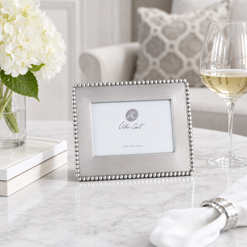 Engravable Beaded Photo Frame 4x6