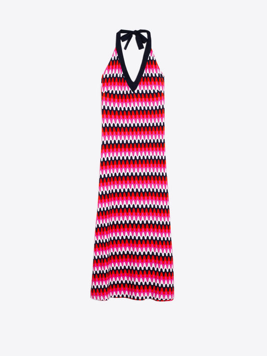 VESTIDO DANIELA ONDAS PUNTO PRINT DRESS