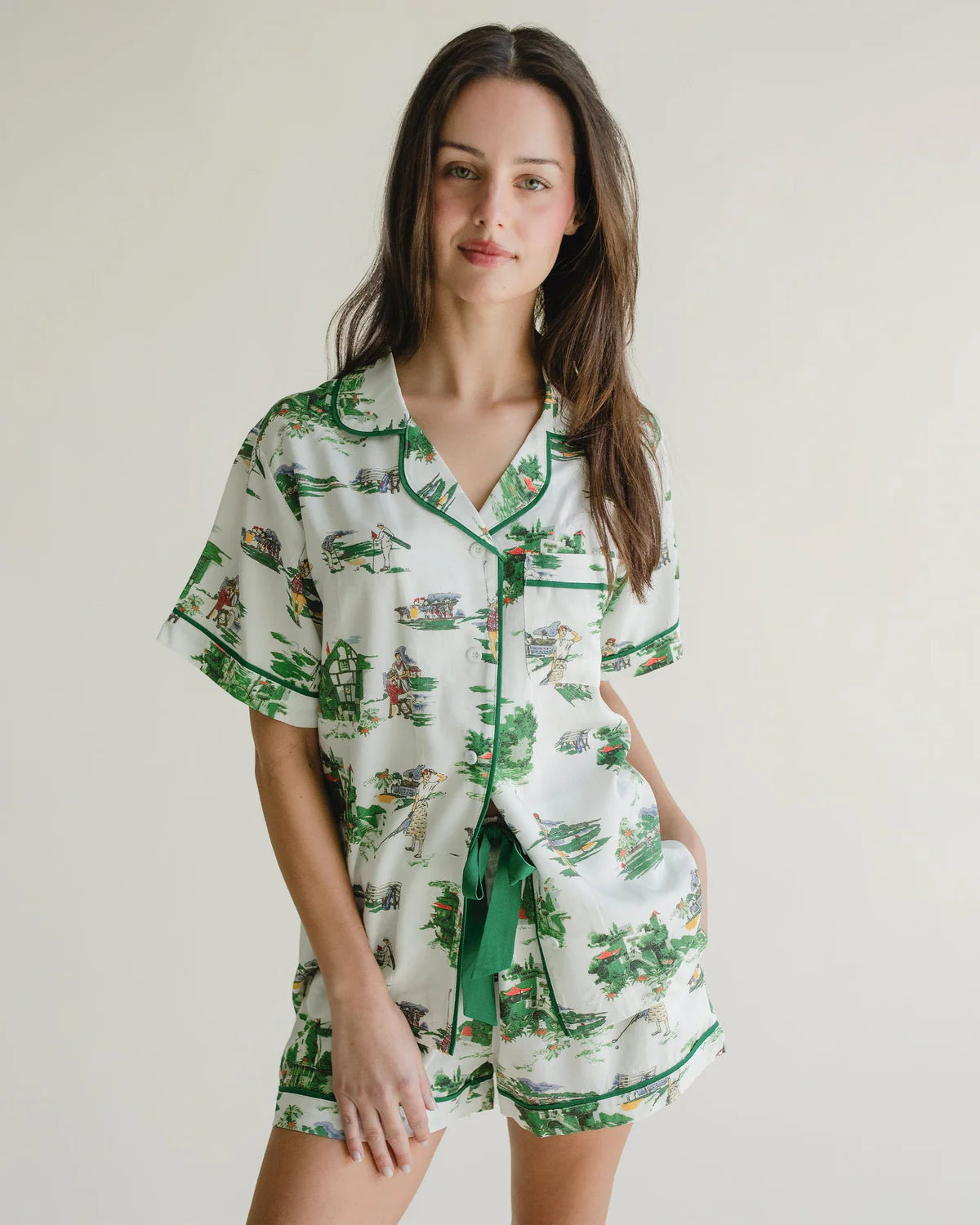 GOLF TOILE PAJAMA SHORT SET