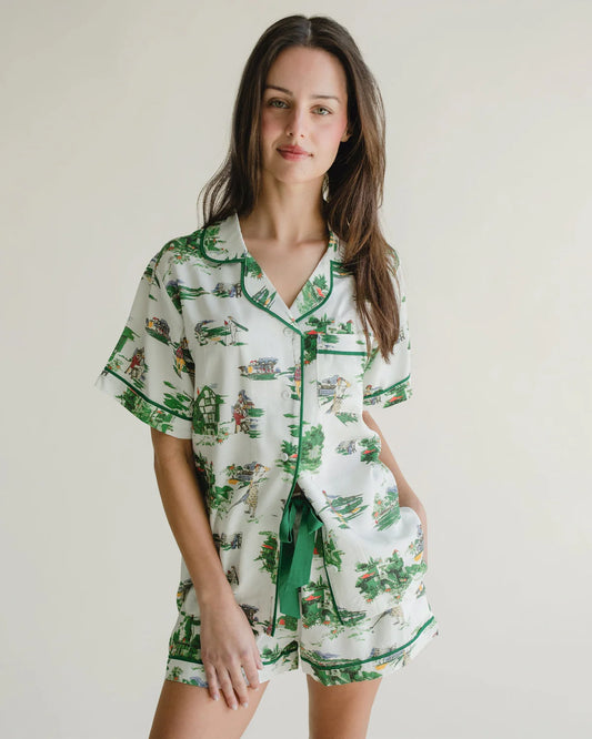 GOLF TOILE PAJAMA SHORT SET