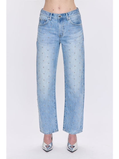 LEXI MID RISE BOWED STRAIGHT-ARIES