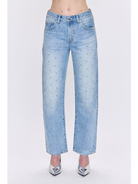 LEXI MID RISE BOWED STRAIGHT-ARIES