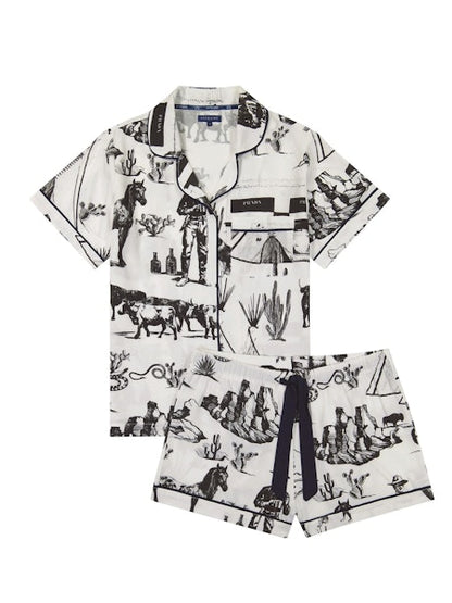 Marfa Toile Pajama Shorts Set