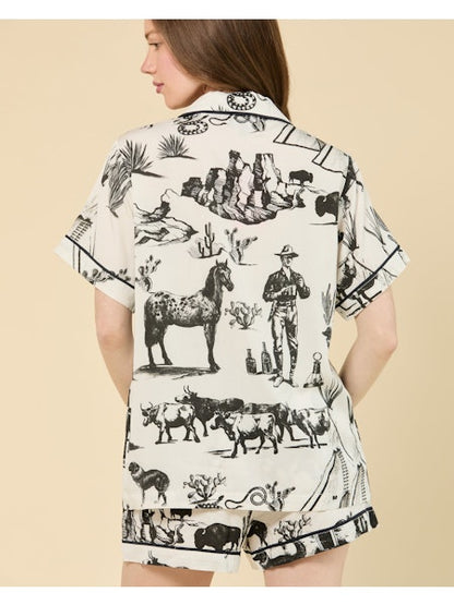 Marfa Toile Pajama Shorts Set
