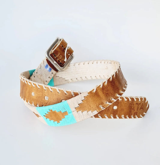 RAWHIDE TURQUOISE BELT