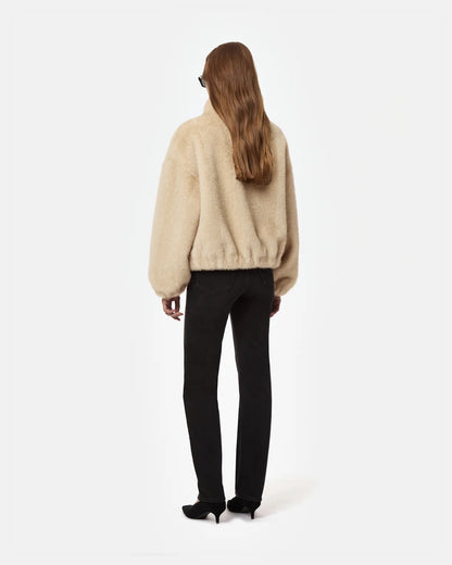 Iris Shaved Mink Bomber