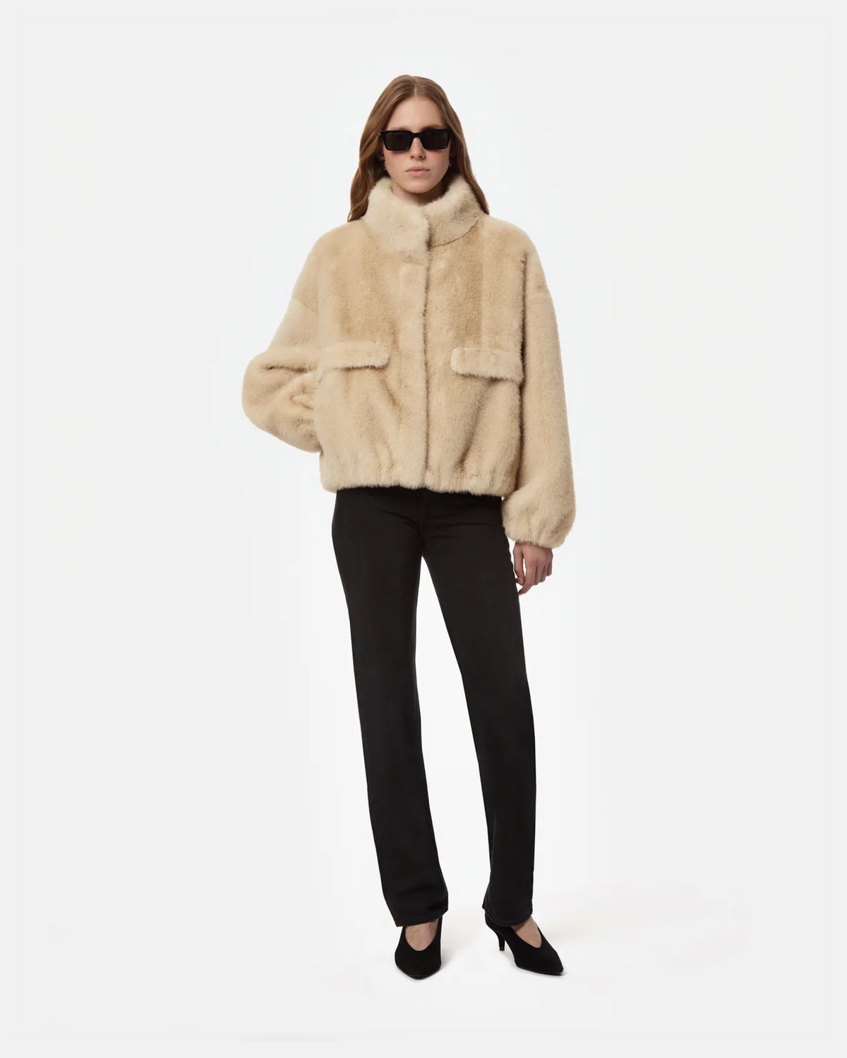 Iris Shaved Mink Bomber