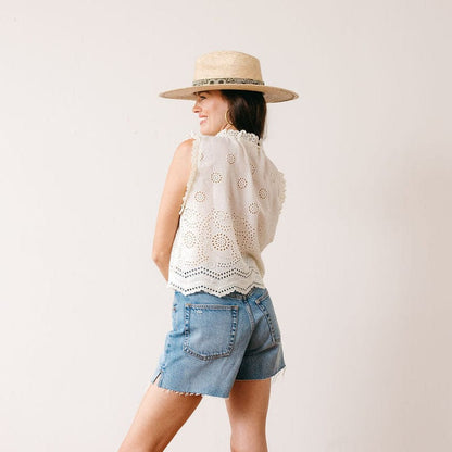 Ivory Eyelet Top
