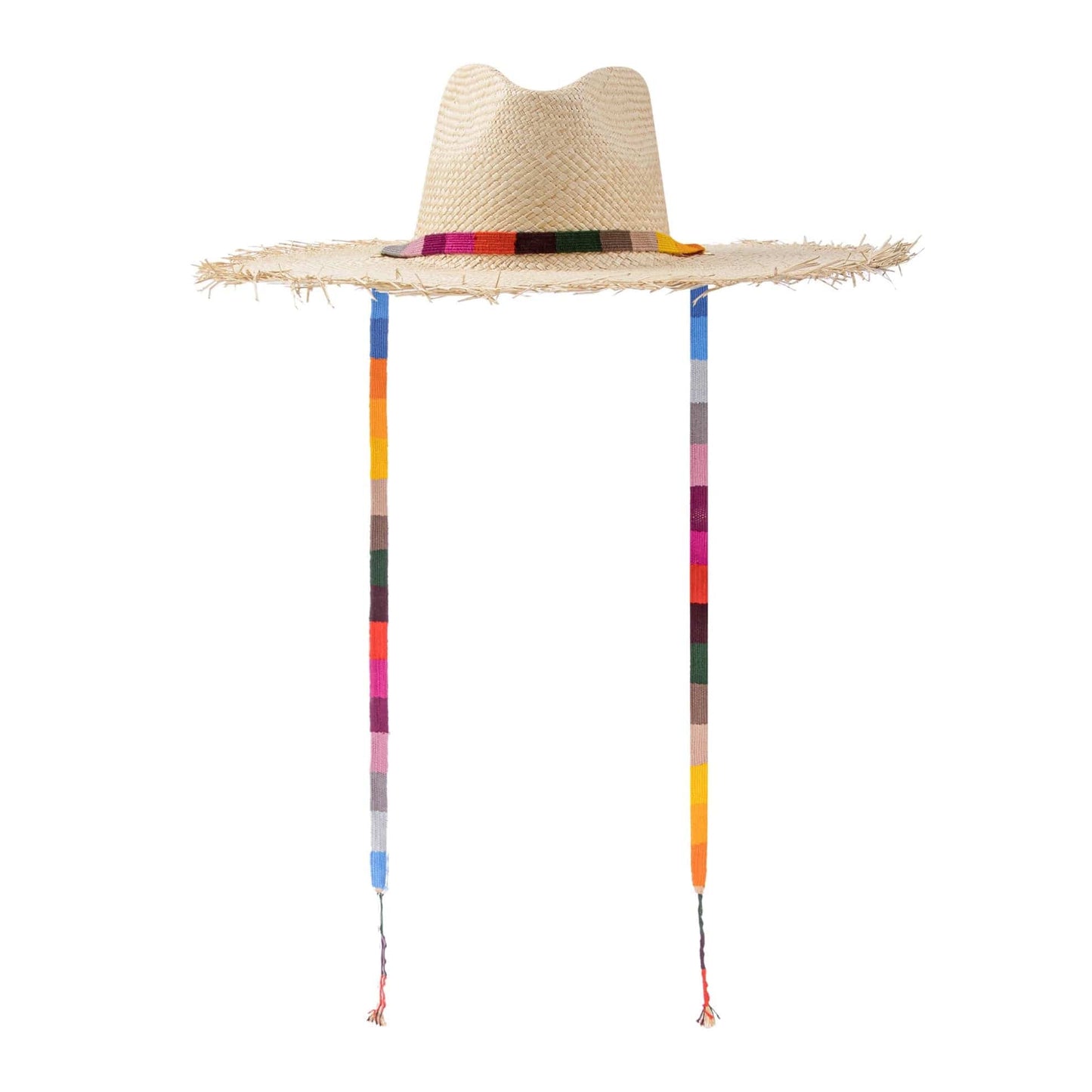ROSITA WIDE BRIM FRINGE HAT