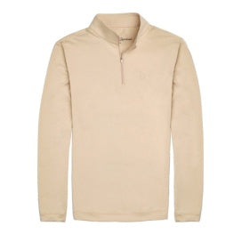 PERFORMANCE HYBRID QUARTER ZIP - SANDSTONE