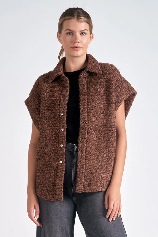 MELANGE BUTTON VEST